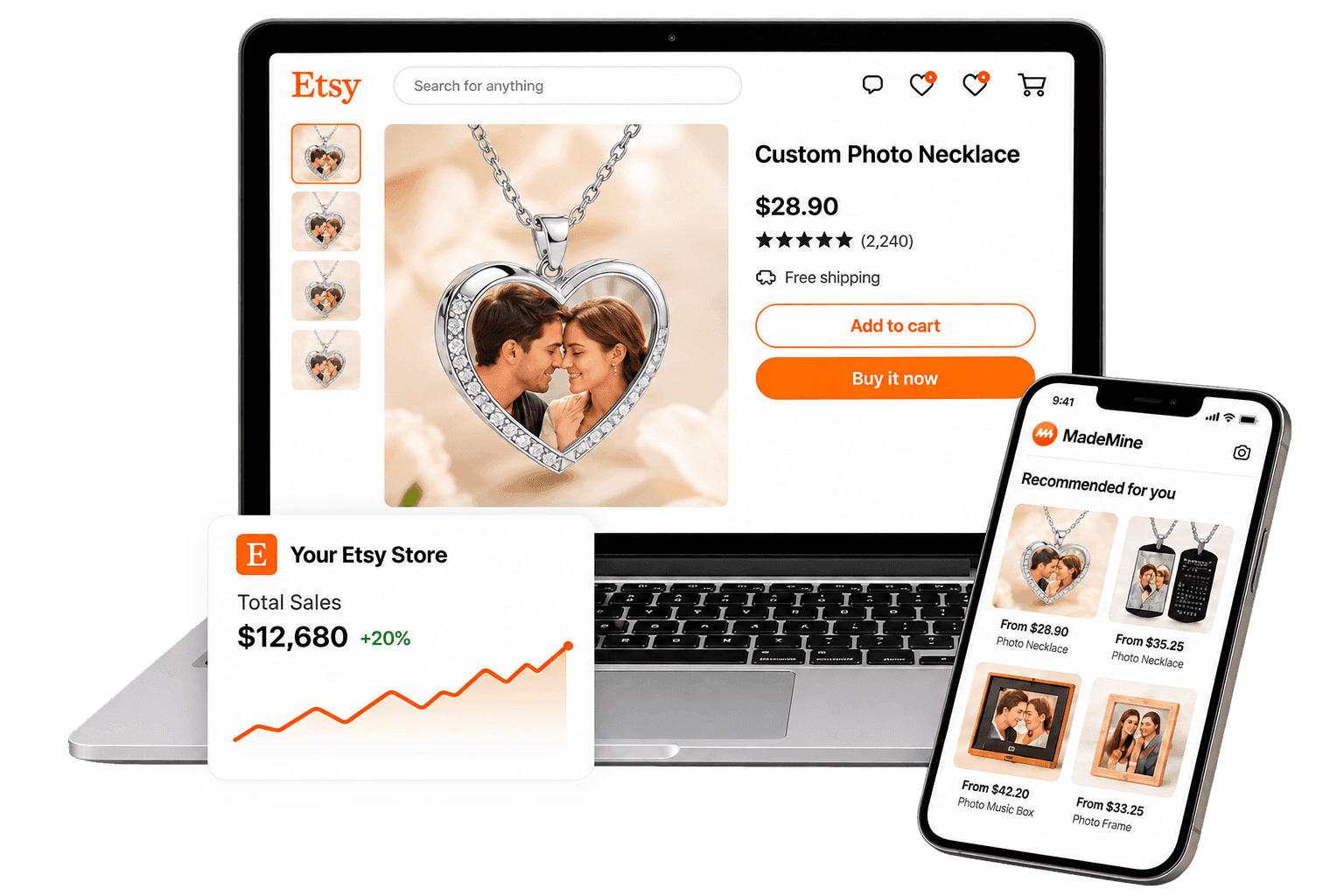 MadeMine Etsy custom products mockup