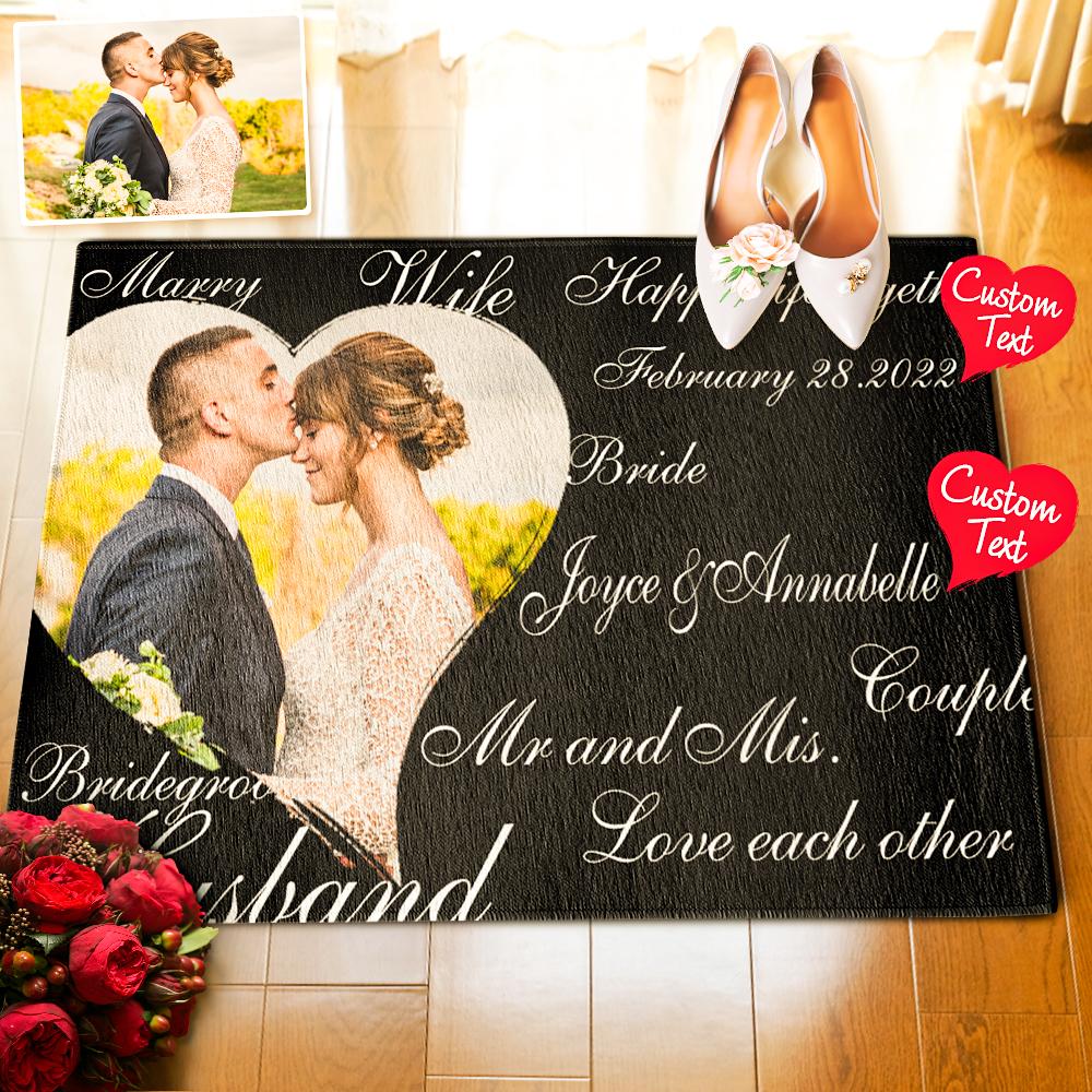 Custom Door Mat Personalized Wedding Decorative Doormat