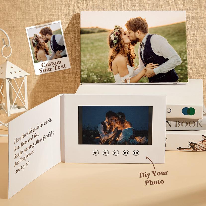 Personalized Photo Video Book With Text 1GB Memory Video Display