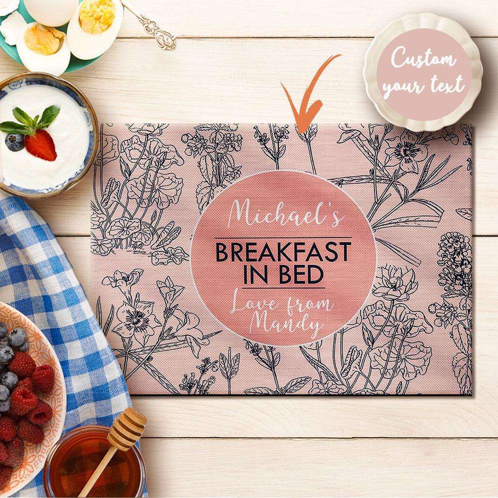 Custom Placemat With Your Name Personalized Rectangle Table Placemat
