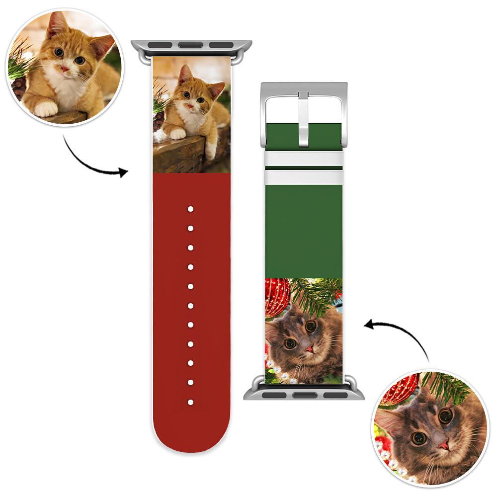 Customizable photo Apple silicone strap for the best gift of Christmas