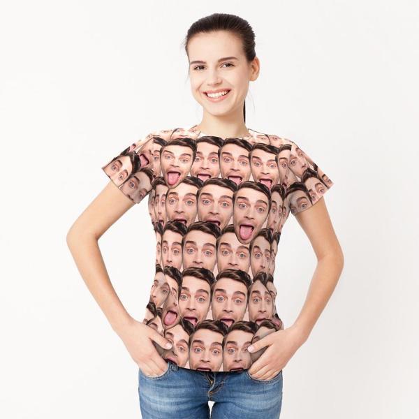 Custom Face T Shirt Printing Unisex Tee Shirts
