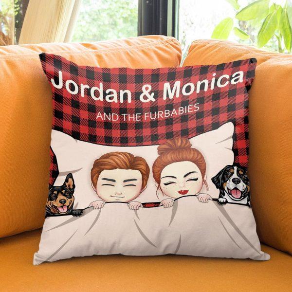 Personalized Name Throw Pillow Custom Pillow Cases with Dogs