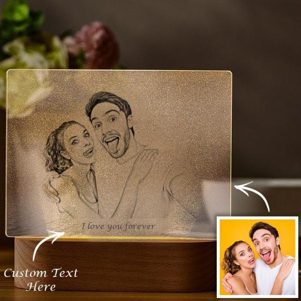 Personalized Engraved Picture and Text Night Light