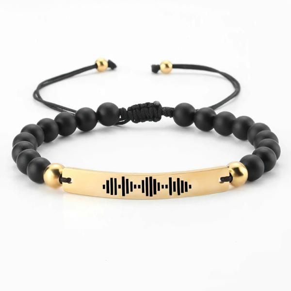 Custom Scannable Music Code Bracelet with Beads