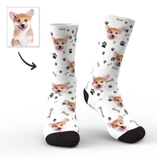 Custom Printed Face Sock Novelty Dog Avatar Socks with Photo