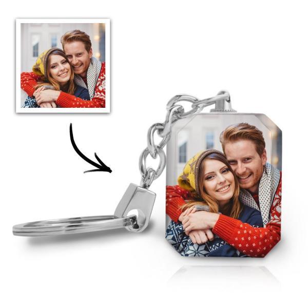 Custom Photo Keychain Crystal Keychains Romantic Gifts