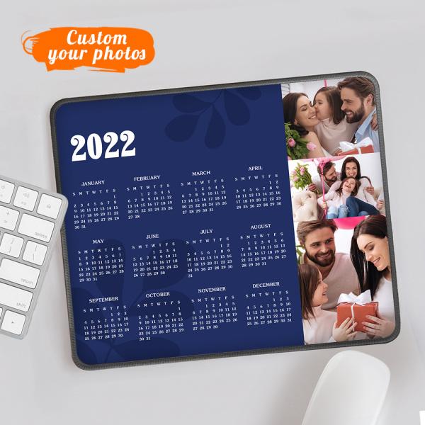 Custom Photo Mouse Pad Personalized 2022 Calendar Desk Mouse Mat