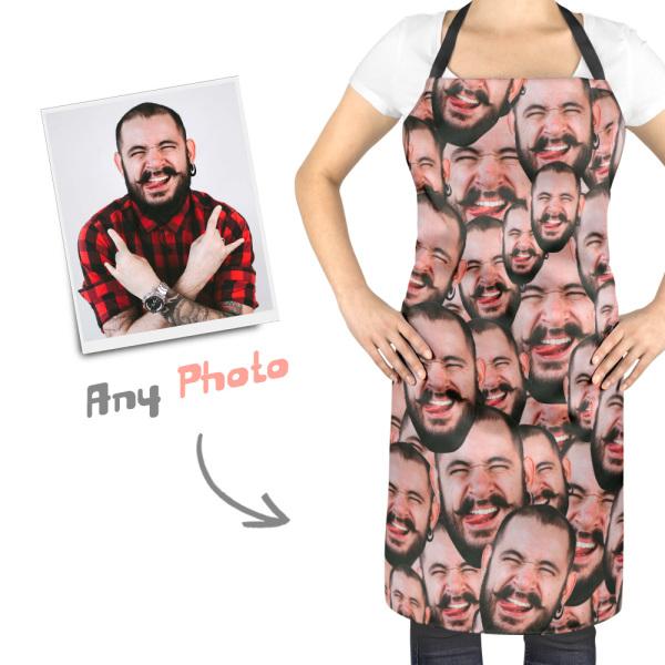 Personalized Face Kitchen Cooking Aprons For Women and Men