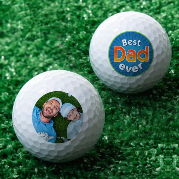 Custom Golf Balls With Picture Best Dad Ever Golf Ball Gifts for Father's Day