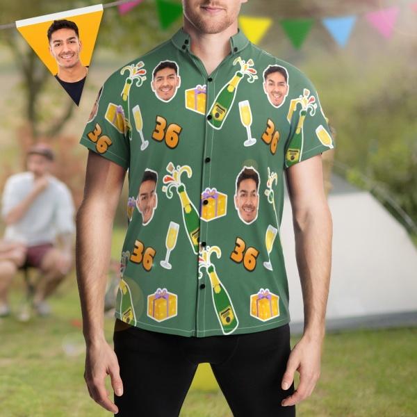 Personalised Hawaiian Shirt with Face Custom Hawaiian Outfit For Birthday