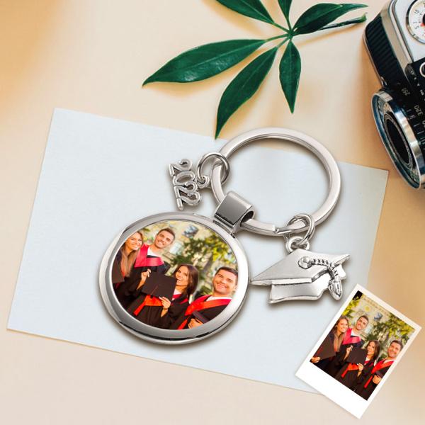 Personalized Photo Keychain Graduation Keepsake Gift for Graduates