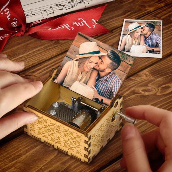 Personalized Photo Wood Song Music Box