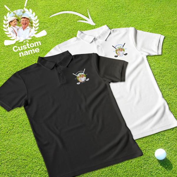 Custom Golf Polo Shirts Personalized Name Photo Men's Polo Tee Shirt