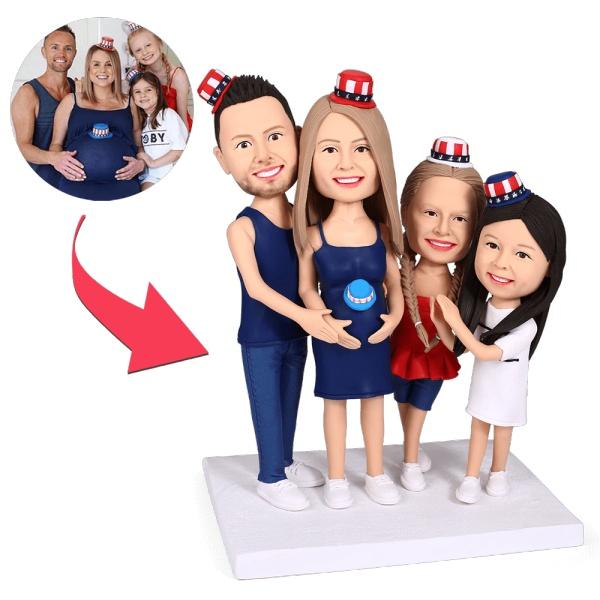 Fully Customizable 4 Person Bobblehead from Photo