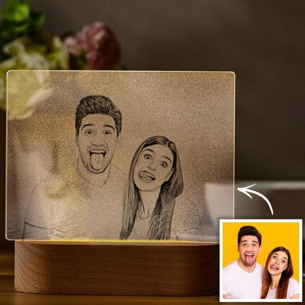 Personalized 2D Engraved Photo Night Light