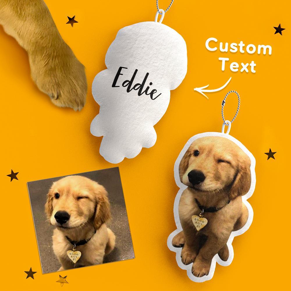 Custom MINIME Pet Pillow Keychain Name and Photo Keychains Gifts For Pet Lovers