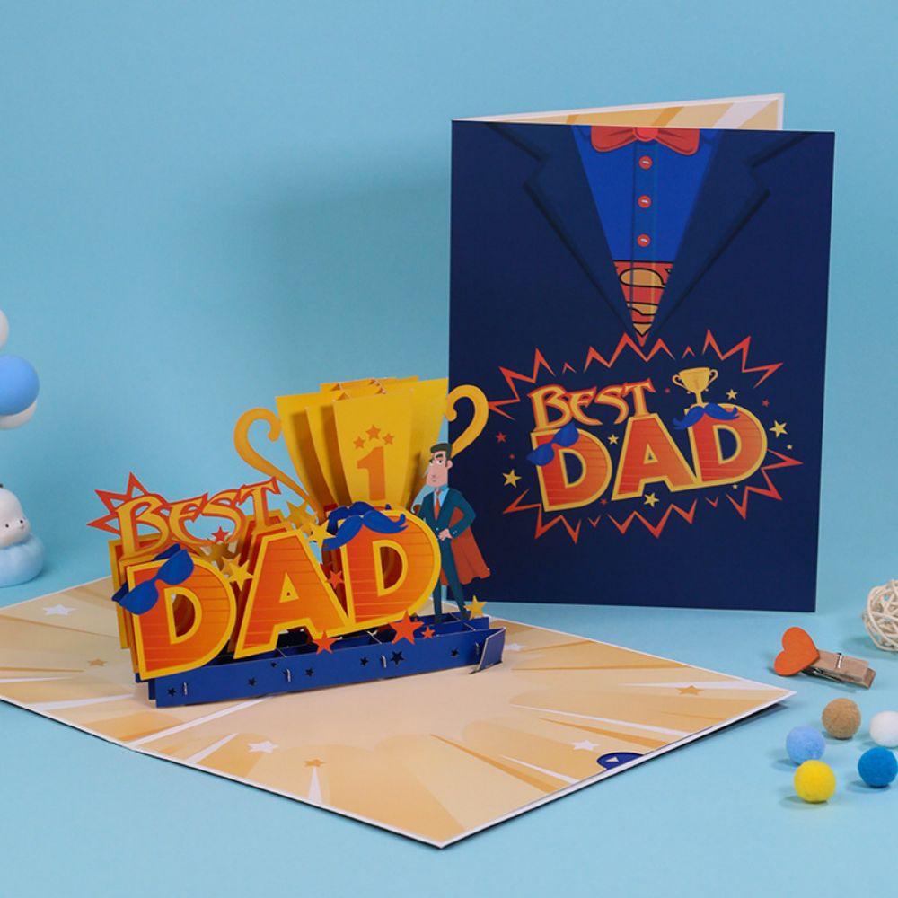 Father's Day 3D Pop Up Card Best Dad Greeting Card for Dad