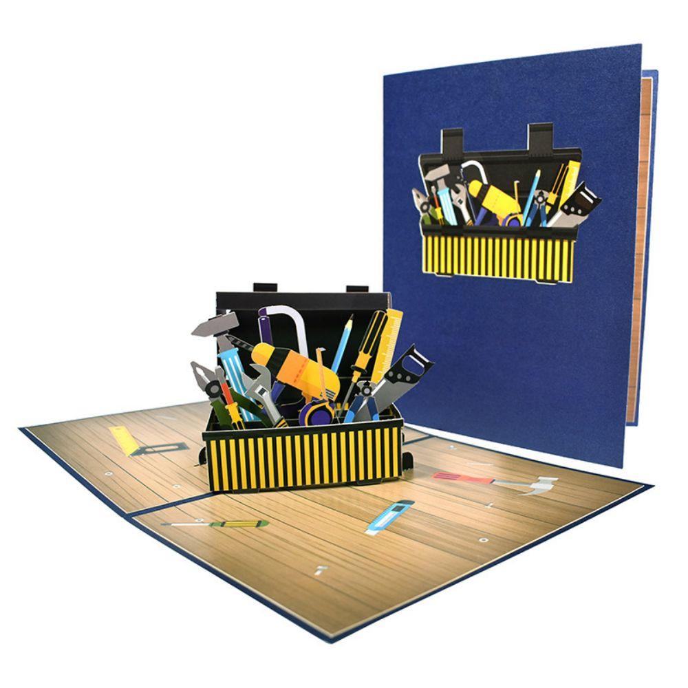 Father's Day 3D Pop Up Card Toolbox Greeting Card for Dad