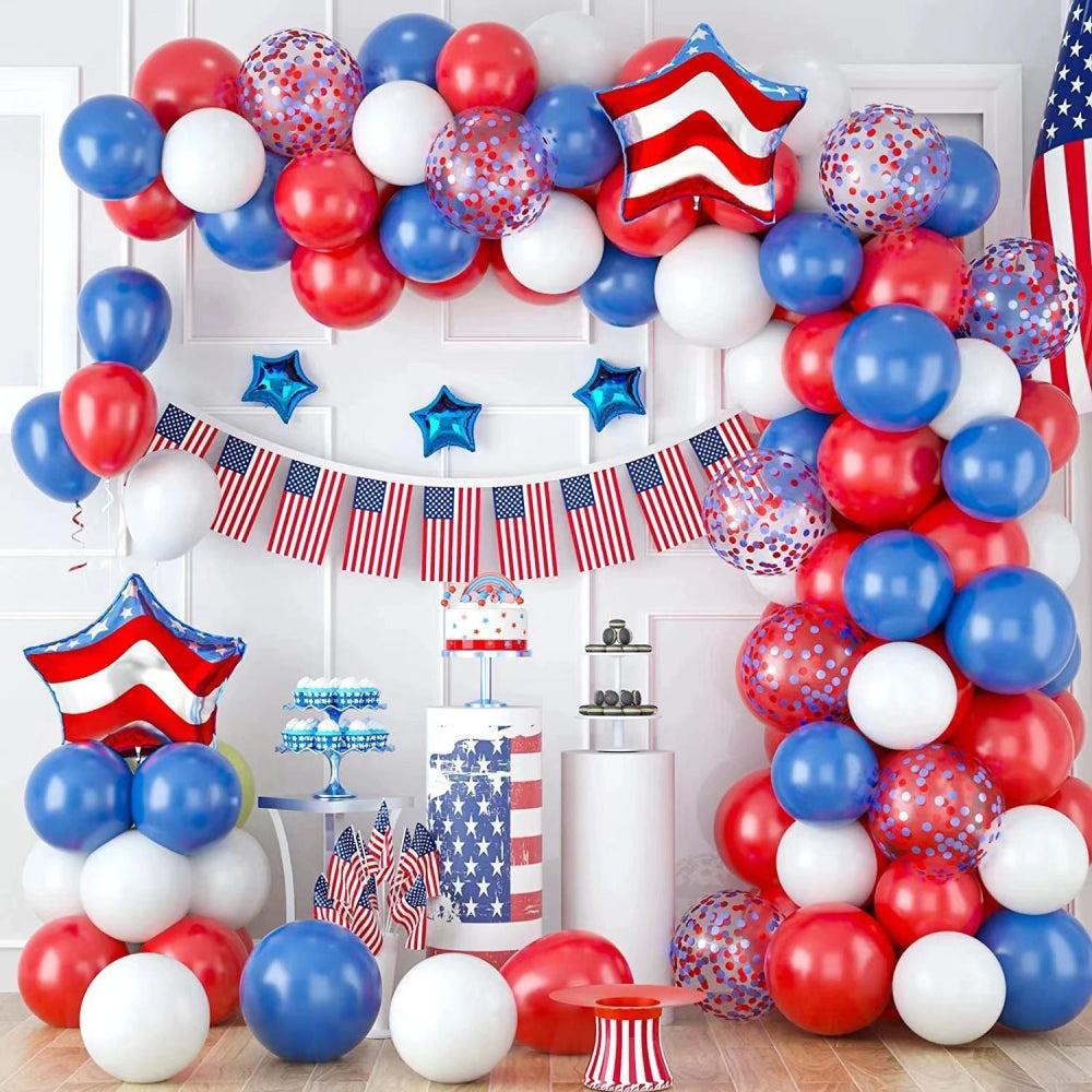 4th of July Foil Balloons Kits Patriotic Independence Day Balloons Party Supplies