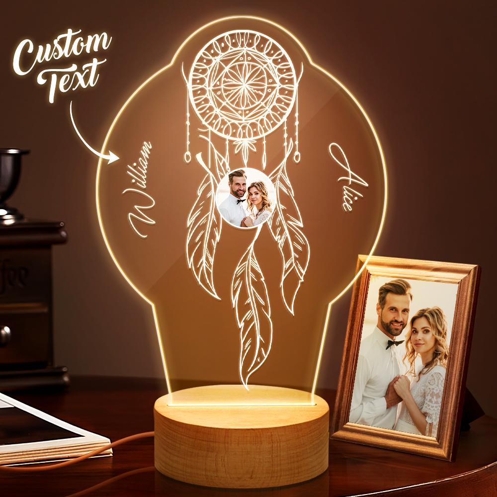 Personalized Dream Catcher Home decor lights Custom Night Light Home Decor